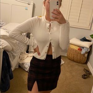 White Button Down Sweater